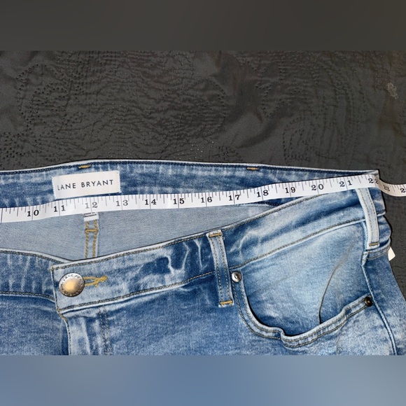 Lane Bryant Women’s 26 Distressed Skinny Jeans Medium Wash Stretch Denim - Picture 4 of 7